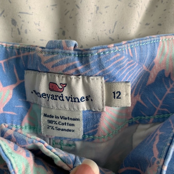 Vineyard Vines Blue and Pink Women's Palm Shorts size 12 - Picture 3 of 6